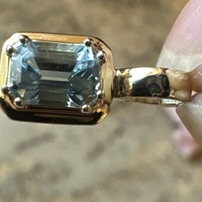 Anhänger Gg375, SANTA MARIA AQUAMARIN, 16,5x7,5, Öse 4,5x3,5mm, 0,8 Karat