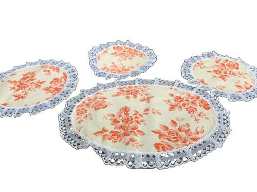 Vintage platzdeckchen pvc - 4x,