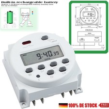 Digitale LCD Zeitschaltuhr DC/AC 12V 16A Timer Programmierbar Schalter Zeit Gut