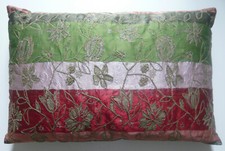 taj Wood & Scherer Dekokissen BYZANTINE unbenutzt grün Blumen Stickerei 40 x 60