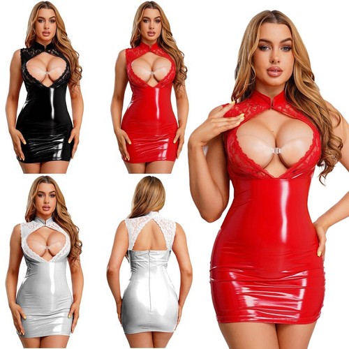 Damen wetlook negligee - wetlook,