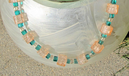 Kette gablonzer strass würfel - gablonzer, strass-würfel