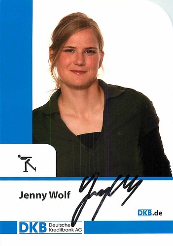 Jenny wolf autogrammkarte - jenny,