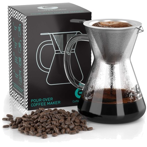 Kaffeebereiter glas edelstahl - glas,