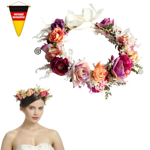 Blumen stirnband verstellbar - blumen,