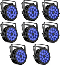 XPCLEOYZ 4Pcs 18 LED Flat Par