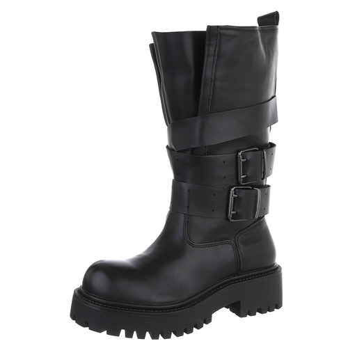 Damen bikerschuhe mit schnalle - damen,