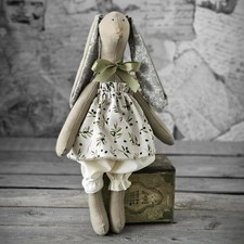Vintage Stoffhase m. Kleid 43