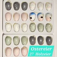 27 Ostereier Holzeier mit
