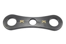 BDSM  3 Loch Holz Bondage Penis Pranger mit Handfesseln Hodenpresse Penispresse