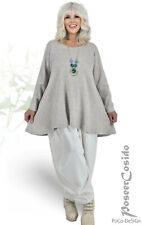 PoCo LAGENLOOK Pullover Glocken-Long-Shirt natur sand 42 44 46 48 50 52 54 56 58