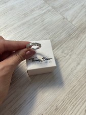 Thomas Sabo Ring Größe 52 US6, 925 Silber Zirkonia,mit Verpackung, Kaum Getragen