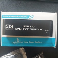 Dual Monitor 2x2 HDMI 2.0 KVM Switch Matrix USB 3.0 4K 60Hz HDR Extended Display