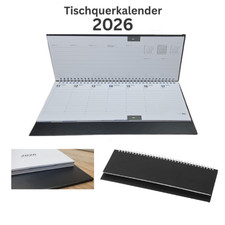 Tischquerkalender 2026 Wochenansicht Feiertage Ferien D/AT/CH Robuster Hardcover