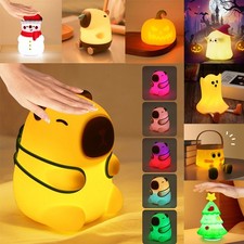 LED Nachtlicht Silikon Birne Licht Kinder Touch Lampe Wiederaufladbar Nachtlampe