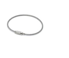 1-10 Stück Schlüsselringe aus Drahtseil Schlüsselring Silber Blau Schwarz Rot