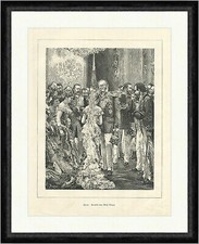 Cercle. Gemälde von Adolf Menzel Damen Leuchter Deutsch Uniform Faksimile_E 8435