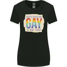 Geräusche Schwul Im IN Lustig Lgbt Gay Pride Tag Damen Breiter Schnitt Maglietta