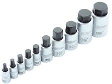 Innensechskant Hexagon Stecknuss Satz Extra Kurz Flach 4-19mm Für Inbus Schraube