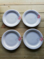 4 Winterling Schwarzenbach Bavaria Teeteller rosa Blumen Design