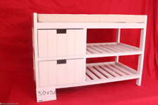 Shabby Chic! Schöne Flurbank Schuhregal Schuhbank 2 Schubladen 2 Ablagen Sitzpol