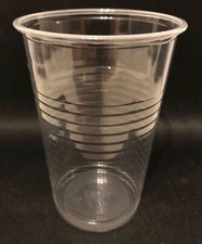 100-1600 - Trinkbecher, Bierbecher Einweg Plastik Becher- transparent 0,5 Liter