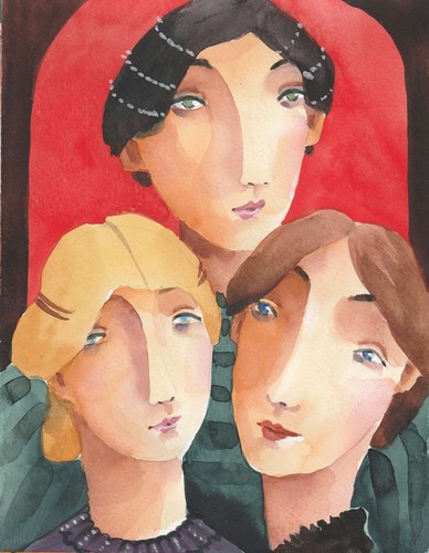 Original aquarell dreier - original,