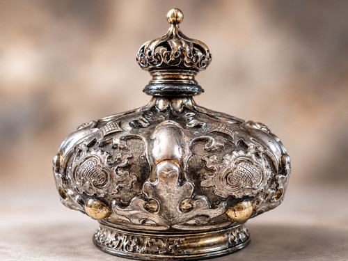 Antique silver torah crown - silver,