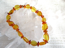 honiggoldenes  klares Bernstein-Heilstein-Armband