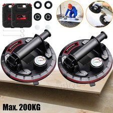 2 Stück 200KG Saugheber Glassauger Glasheber Vakuumheber Sauggriff 8" Saugnapf