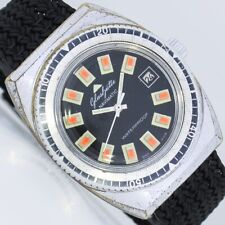 GUB GLASHÜTTE NAVIMATIC NVA KOMMANDEURSUHR 38mm UHR DDR EAST GERMANY