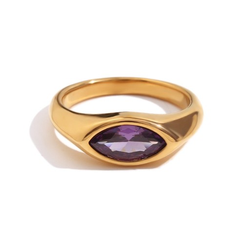 Edelstahl ring mit grandiosem - ring,