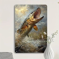 Blechschild großer Barsch