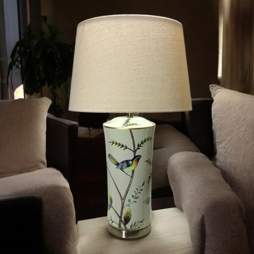 Florale keramik tischlampe mit - tischlampe,