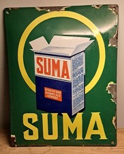 Verkaufe Suma Waschmittel altes Emaille Schild
