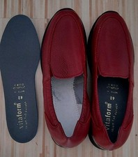Schuhe Damen Slipper Größe 40 Hirschleder Neu Marke Vitaform Farbe Rot