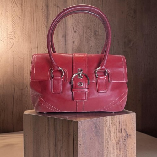 Coach soho satchel cherry red - soho,
