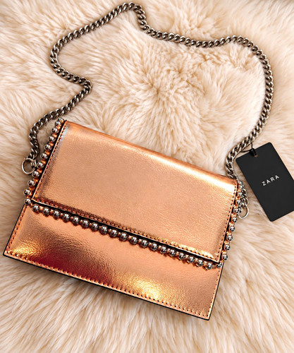 Zara umhängetasche roségold - umhängetasche,