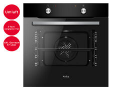 Einbaubackofen Schwarz Amica EBX 947-600SM,,77 L Garraum-Großbackofen. B-WARE!