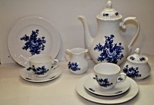  Kaffeeservice  für 6 Personen - Schumann Arzberg Bavaria echt Cobalt Nr. 2