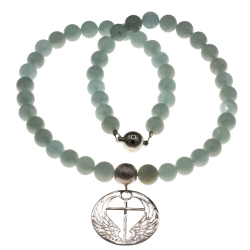 Kette mit aquamarin edelstein - mit,