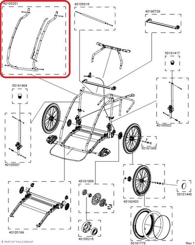 Thule rahmenrohr chassis cx2 - thule,