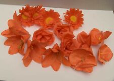  16st. Streublumen gemischt  /Kunstblumen/Seidenblumen Orange sehr schon