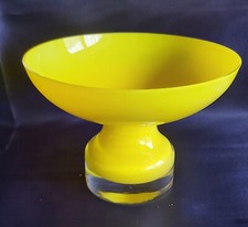 Hirschberg Vintage Kerzenleuchter Schale gelb 70's 70er Jahre Panton Aera