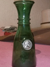 Vintage Grüne Glas Vase