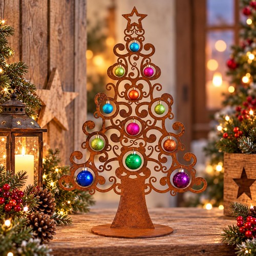 Edelrost metall weihnachtsbaum - metall,