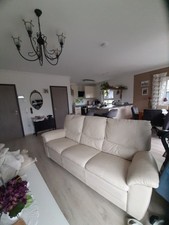 Sofa 3 sitzer leder,Elfenbein , Italienische Designer CALIA