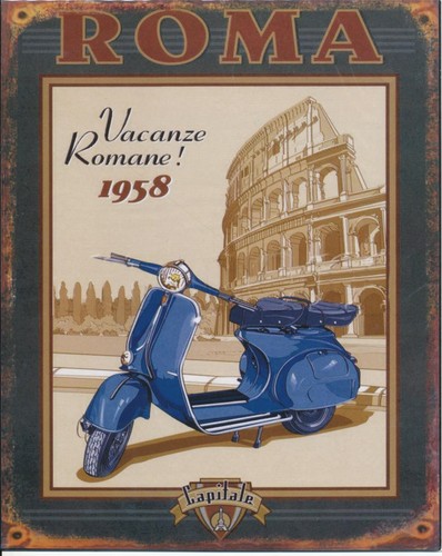 Blechschild roma italien - blechschild, "roma"