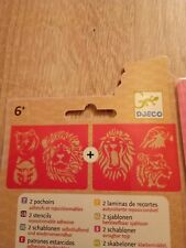 Djeco Schablonen 2er- Sets 3 Stück Kinder Basteln Mädchen Geschenk Weihnachten