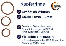 10 er Set Kupferdichtungen Dichtung Kupferringe / verschiedene Größen WÄHLBAR